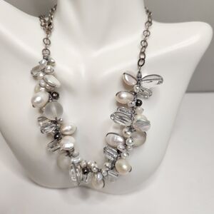 silpada effervescence sterling pearl quartz glass beaded necklace set